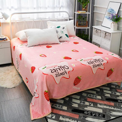 Winter High-quality Double-sided Fleece Blanket Blanket Plus Fleece Sheet Single Double Blanket Coral Fleece Flannel Sheet Fleece Blanket