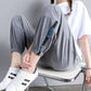 Ice Silk Quick-drying Sports Pants Women's Summer Loose and Thin Large Size Waisted Nine Points Casual Harem Pants