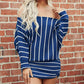 Women Off Shoulder Loose Dress Summer Long Sleeve Package Hip Short Skirt Slim Slim Tight Skirt Solid Color