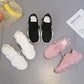 Women's Shoes Casual Sneaker Knitting Fabric Ladies Shoes Mesh Comfort Lace-up Flat Platform Shoes