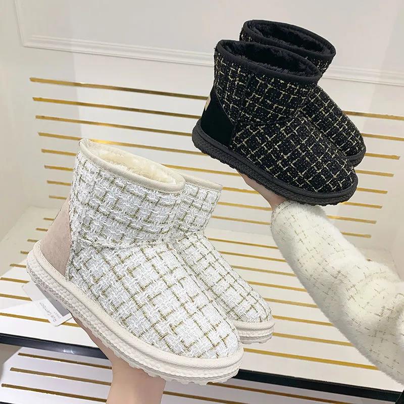 Anti-ski Boots Women Winter Plus Velvet Thick Warm Cotton Shoes Short Short Boots Women