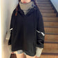 Autumn and Winter Thick Blouse BF Style Long-sleeved Stitching Sweater Loose and Thin Top