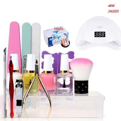 Manicure Set  Nail Kit UV LED Nail lamp Manicure Rub Polishing Kit Nail Art Tools Set Nail Care kit