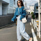 Plus Size Spring and Autumn Sweater Korean Fashion Casual Sexy Blouse Solid Color Strapless Youth Female Jacket