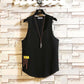 Men's Summer Sports Cotton Vest Fat Sleeveless T-shirt Cut Shoulder Loose Plus Fat Plus Size