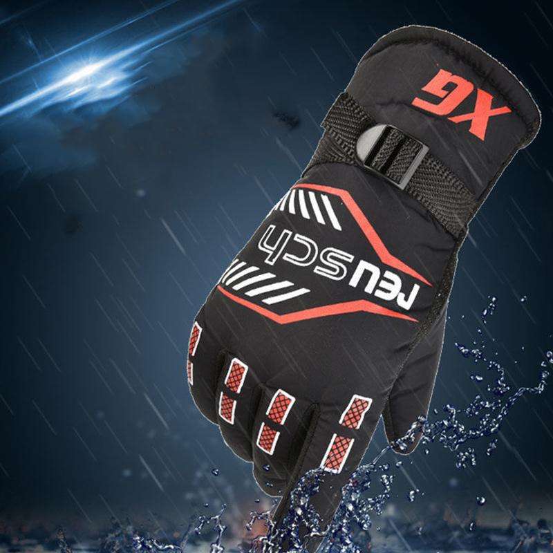 Winter Warm Gloves Men's Cold-proof Waterproof Non-slip and Velvet Thickened Outdoor Yundong Riding Ski Cotton Gloves