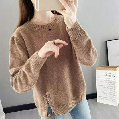 Autumn and Winter Mink Velvet Sweater Loose Casual Jacket Fashion Knitted Blouse