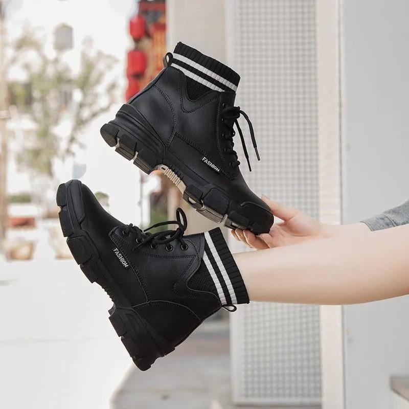 Martin Boots Women's Shoes All-match British Style Short Boots Winter  Cotton Shoes