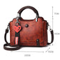 Women Genuine Leather Zipped Crossbody Hand Bag Multifunction Anti-Theft Bag One-shoulder Backpack