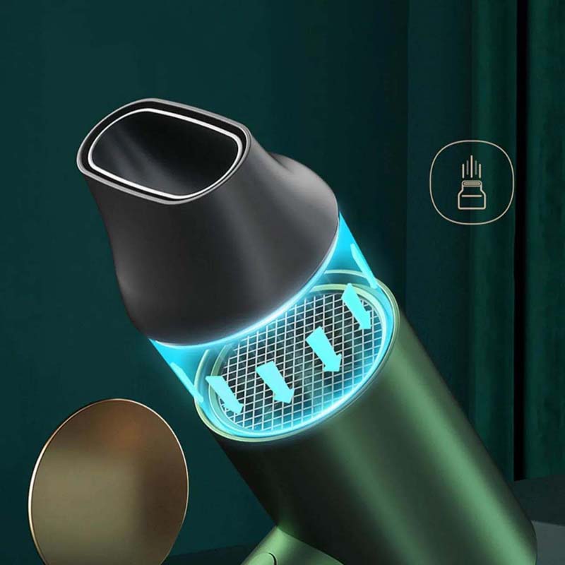Hair Dryer Household 1999W Power Blue Light Negative Ion Travel Portable Silent Hair Dryer