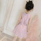 Girls' Dress Summer Broken Flowers Dress Children Net Red Girl Chinese Style Fake Two Pieces of Lace Skirt