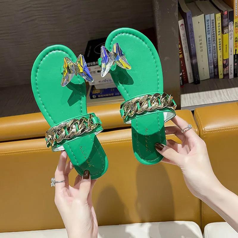Slippers Female Summer Wear Fashion Korean Fairy Style Flat Flip Flops
