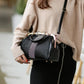 Ladies Handbag Fashion Black Horse Hair with Rhinestone Fashionable Shoulder Bag Messenger Bag