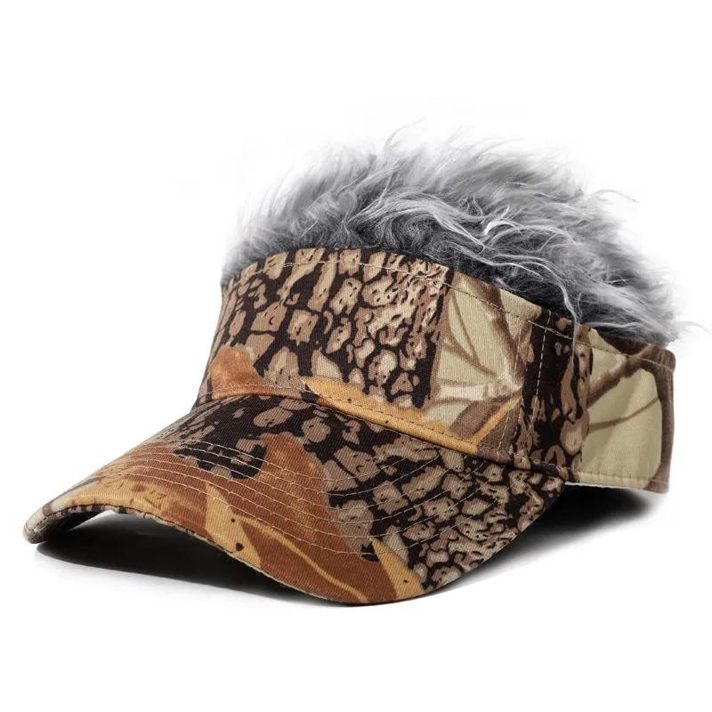 Men's Wig Hat Autumn Winter Funny Baseball Cap Outdoor Sports Leisure Hat Faux Fur Adjustable Sports Cap