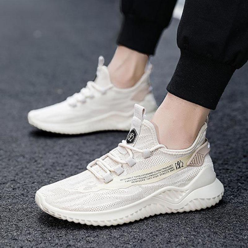 Men Sneakers Spring Summer Mesh Breathable Lace Up Men Shoes No-slip Casual Sports Running Shoes Men