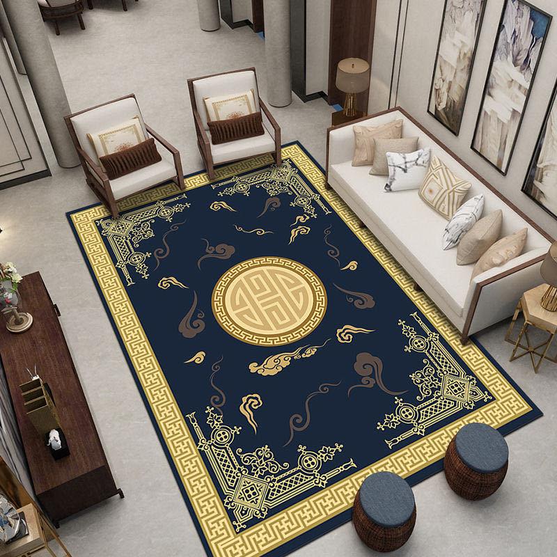 Living Room Carpet New Chinese Porch Floor Mat Home Sofa Coffee Table Mat Bedroom Floor Mat Rectangular Non-slip Mat Thickening