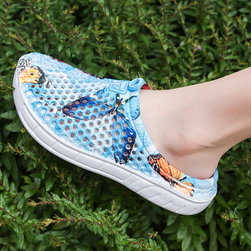 Womens Casual Clogs Breathable Beach Sandals Valentine Slippers Summer Slip on Women Flip Flops Shoes Home Shoes for Women