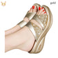 Bling Slipper Woman Shoes Ladies PU Leather Wedges Flat Shoes Female Casual Slingbacks Sandals Comfortable Platform