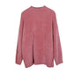 Casual Soft Women Sweater Pullovers Long-sleeve Split-breasted Velvet Sweater Female Knitted Sweater