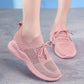 Ladies Flying Woven Sports Shoes Spring and Autumn Mesh Breathable Casual Shoes Non-slip Lightweight Running Shoe