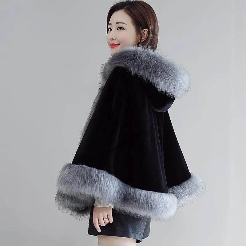 Plush Jacket Women's Lamb Cashmere Short Section Plus Cotton Thickening Slim Slimming Fur Shawl
