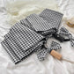 Houndstooth Umbrella Female Ins Sen Department Simple Rain and Rain Dual-use Student Folding Automatic Strong