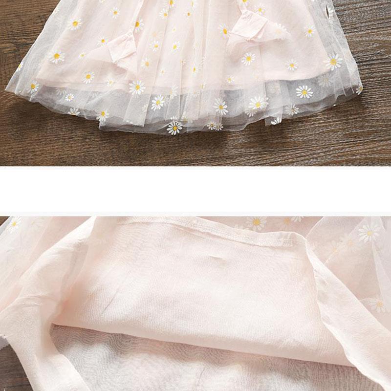 Girls Dress Summer Flower Skirt Girl Baby Cute Princess Skirt Fluffy Girl Sleeveless A-line Skirt Mesh Dress