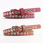 Metal Ring Waist Belt Women Skinny Waist Belt Thin Leather Waistband Strap