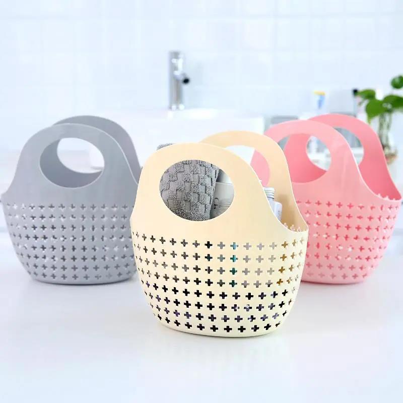 New Bath Basket Portable Large Bathroom Dirty Clothes Basket Storage Basket