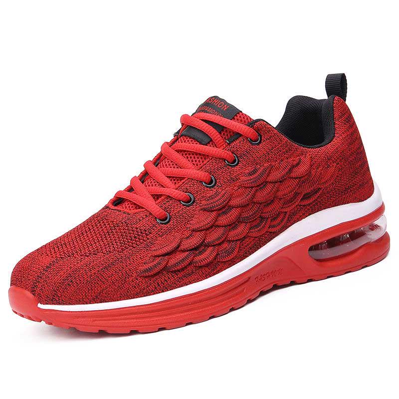 Plus Size 38-45 Men Flying Woven Mesh Running Shoes Lightweight Sneakers Breathable Outdoor Sports Shoes Comfortable Deodorant Running Gym Shoes