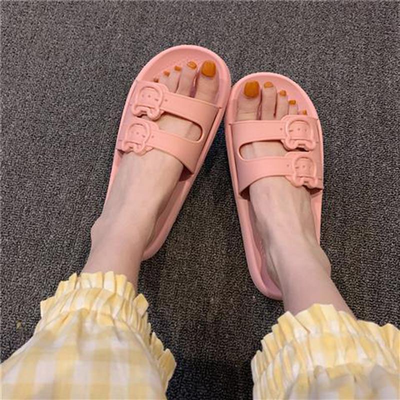 Soft and Comfortable Summer Slippers Female Home Bedroom Dormitory Non-slip Bathroom Slippers Simple Outing Soft Bottom Thick Bottom