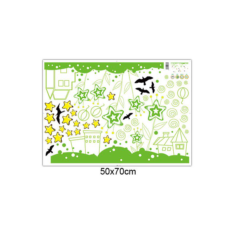 [Wall sticker ]Star Garden Wall Stickers For Kids Rooms Bedroom Kitchen Toilet Sticker Home Decor Wa