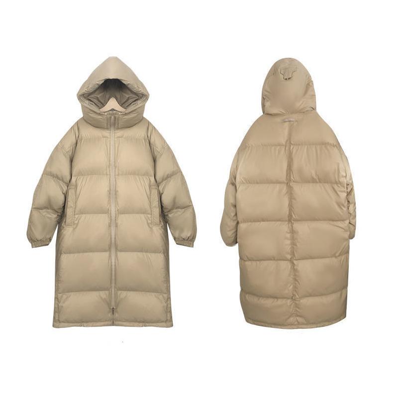Down Jacket Women's Mid-length Hooded Korean Bread Coat Loose Coat Winter