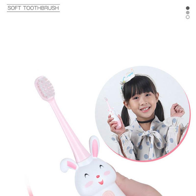 Cute Children's Electric Toothbrush Sonic Soft Fur Waterproof Baby 2 To 16 Years Old Cartoon Kid Student Male and Female Home