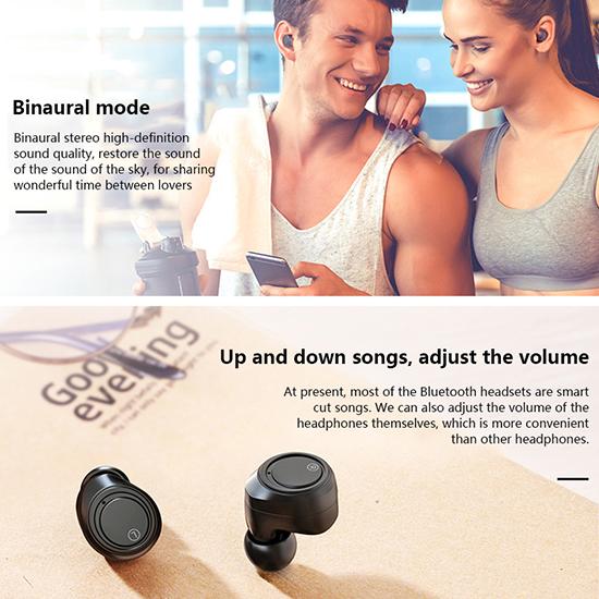 TWS Sport Wireless Bluetooth Earphone Stereo Handsfree Headset IPX7 Waterproof 3500mAh Charging Box