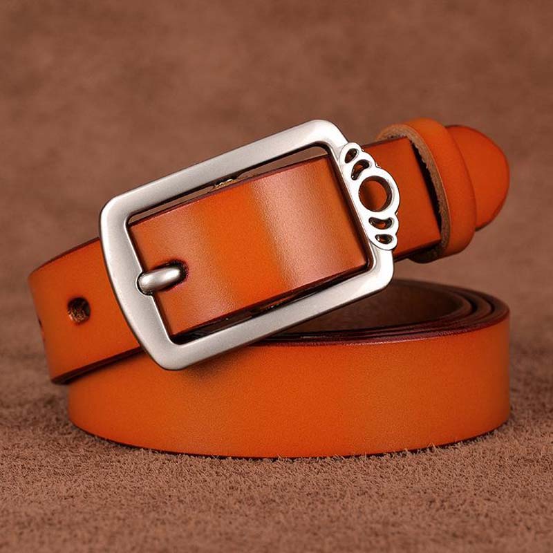 Belt Pin Buckle Ladies Leather Cow Leather Retro Versatile Belt Korean Decorative Fashion