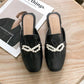 Ladies Summer Fashion Home Non-slip Slippers Wear Elegant Beach Shoes Trend Baotou Half Drag