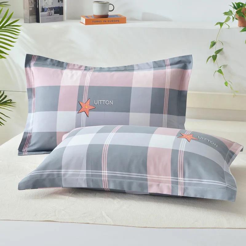 A Pair of Thick Cotton Pillow Covers Adult Bedroom Pillow Covers Modern Minimalist Bedding