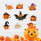 Glass door window stickers Halloween pumpkin lamp wall stickers