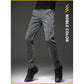 Men's Autumn and Winter Corduroy Casual Pants Slim-fit Pants with Small Feet Male Straight-leg Korean Style Trousers Business Streetwear Elastic Waist