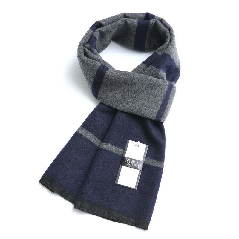 Wool Scarf Men's Winter All-match Scarf Windproof and Warm Scarf