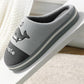Autumn and Winter Cotton Slippers Men's and Women's Slippers Indoor Warmth Flat-bottomed Cotton Shoes with Bear Pattern