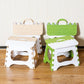 Folding Plastic Stool Household Thickened Square Bench Shoe Change Seat Portable Low Stool Child Seat