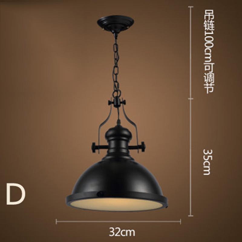Nordic retro industrial chandelier LED lamps living room dining room chandeliers light chandelier