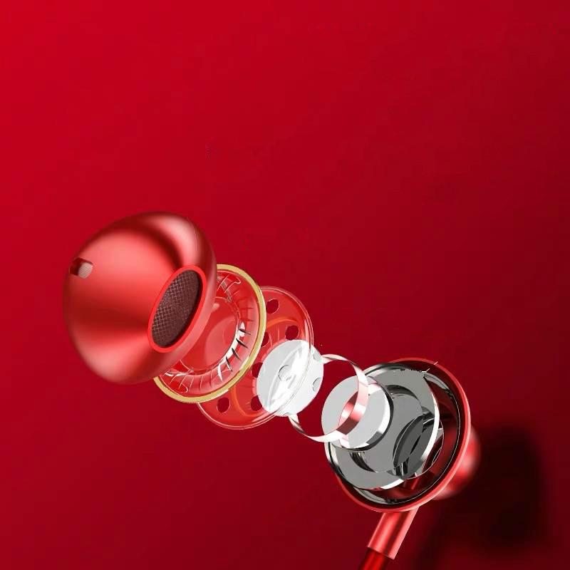 New Sports Bluetooth Headset Metal Magnetic Wireless Double Bass In-ear Lug Silicone