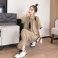 Workwear Professional Suit Women Summer Plus Size Casual Two-piece Short-sleeved Top Loose Overalls Casual Women's Suit Cool Girl