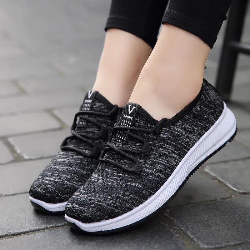 Non-Slip Casual Shoes Spring and Autumn Cloth Shoes Women's Breathable Sports Running Shoes