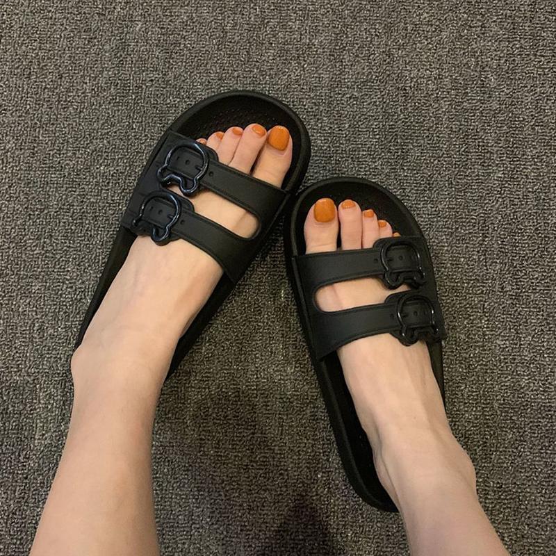 Soft and Comfortable Summer Slippers Female Home Bedroom Dormitory Non-slip Bathroom Slippers Simple Outing Soft Bottom Thick Bottom