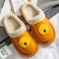 Autumn and Winter Pure Cotton Slippers Indoor Non-slip Soft-soled Shoes Warm Simple Plush Cotton Shoes