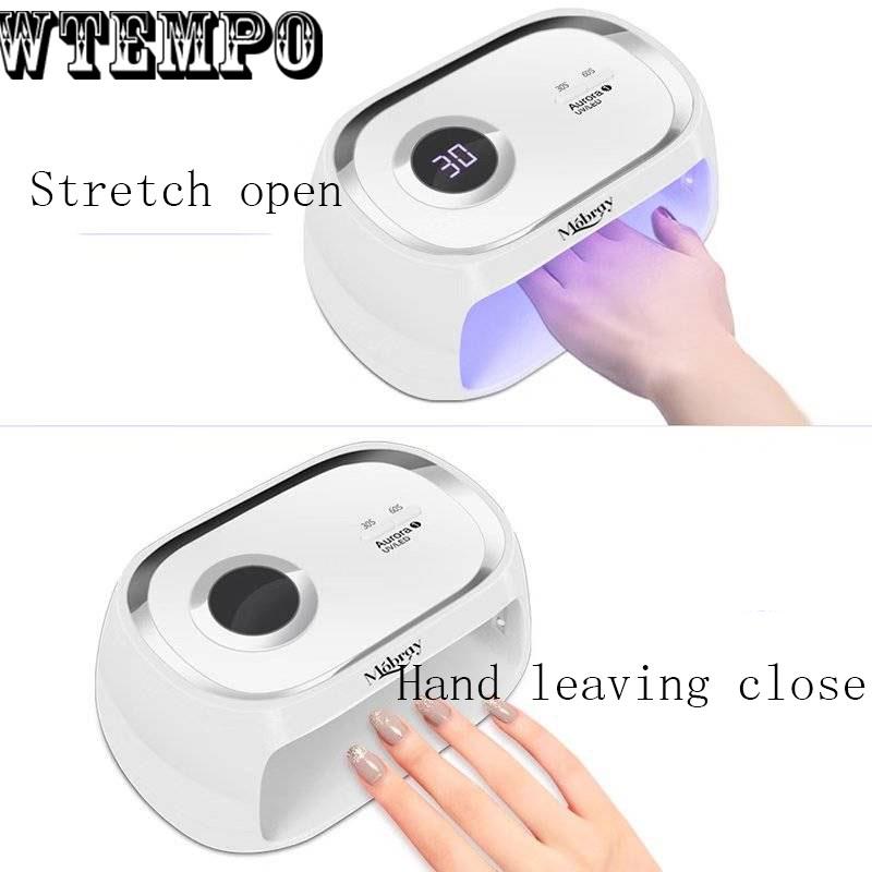 New 48W Nail Phototherapy Machine Baking Lamp Nail Lamp Induction Quick-drying Roast Nail Machine